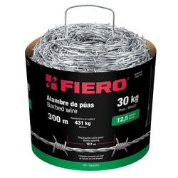 Alambre de Púas, calibre 12.5, rollo de 30 kg 300 Mt (ALPU12-30) TRUPER (44885)