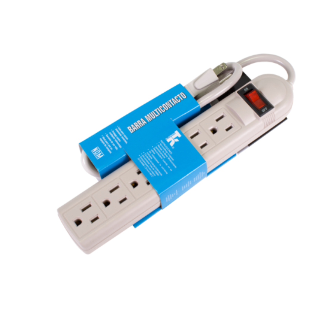 Multicontactos plástica Ul C/Supresor de Picos 6 Entradas KLEY KLEIMAN TIR-002.