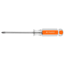 Desarmador de Cruz 1/4" x 4" Mango de Acetato. TRUPER 14074