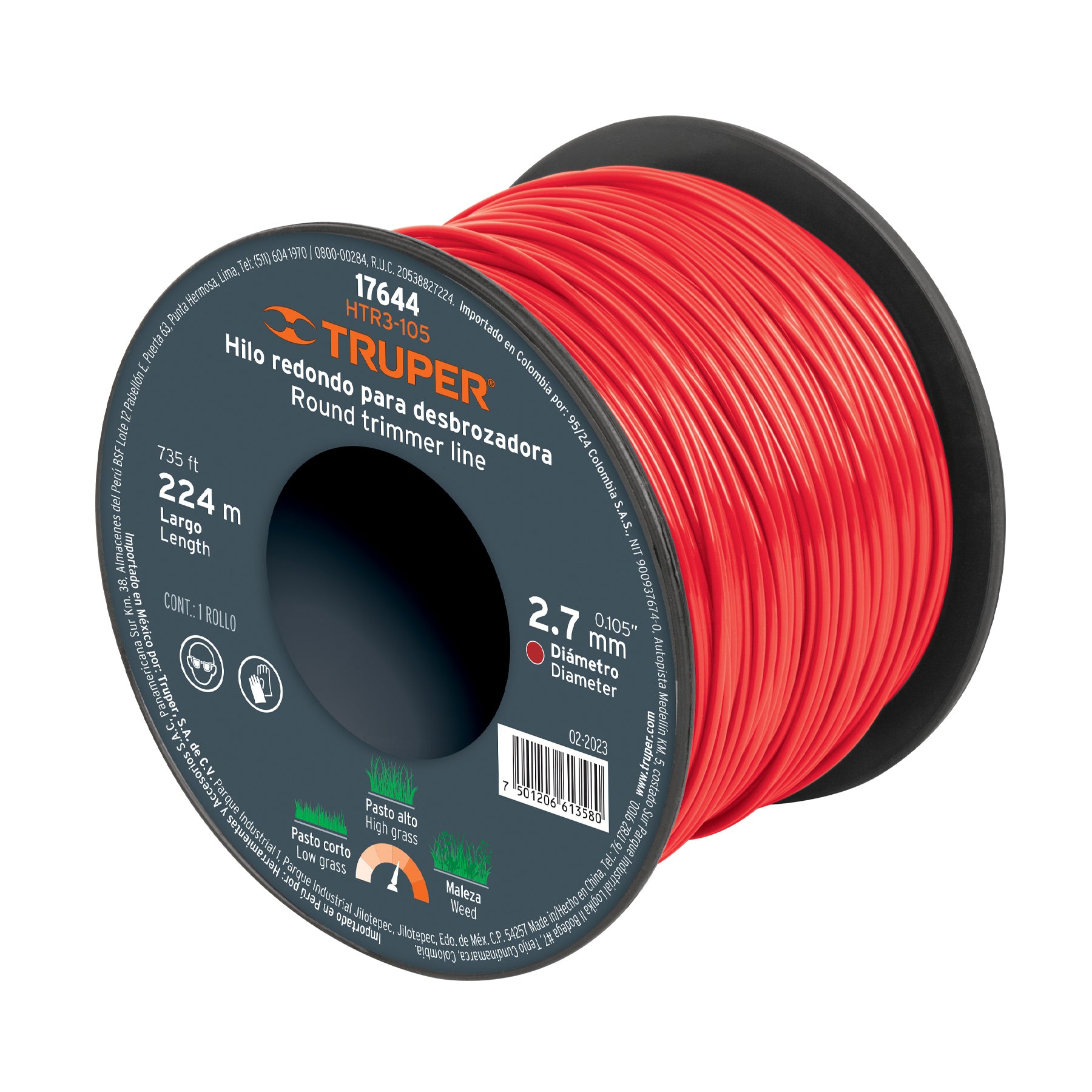Hilo Nylon P/Desbrozadora TRUPER (HTR3-105) (17644)