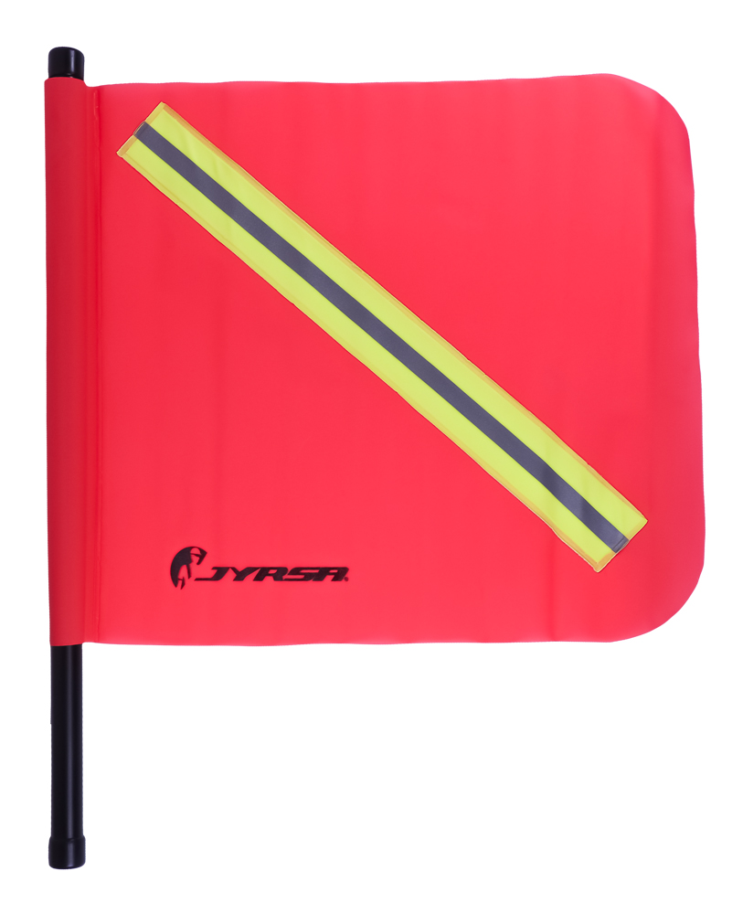 Banderin Anaranjado de PVC Con Reflejante Textil JYRSA SR-1027CR