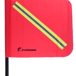 Banderin Anaranjado de PVC Con Reflejante Textil JYRSA SR-1027CR