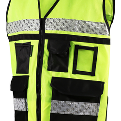 Chaleco Amarillo Rescatista Alta Visibilidad MD JYRSA Sr-2090amcr