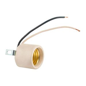 Socket Porcelana Candil Con Cables KLEY KLEIMAN SOC-018