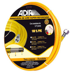 Manguera Para Aire 1/4" X 5 Mts Amarilla ADIR 205