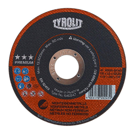 Disco Corte 4-1/2" X 0.040" X 7/8" TyROLIT AUSTROMEX 4251