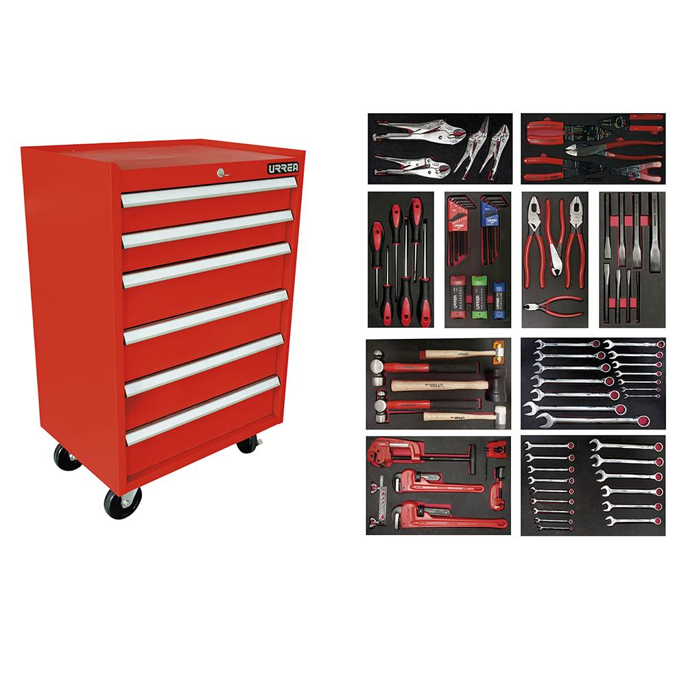 Juego Industrial 112 Pzas Con Gabinete EX27M6 URREA JI112
