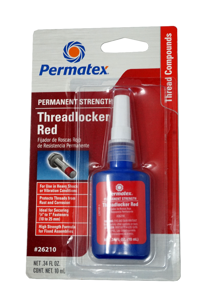 Fijador De Roscas Rojo Alta Resistencia 10 ml Permatex 262-10