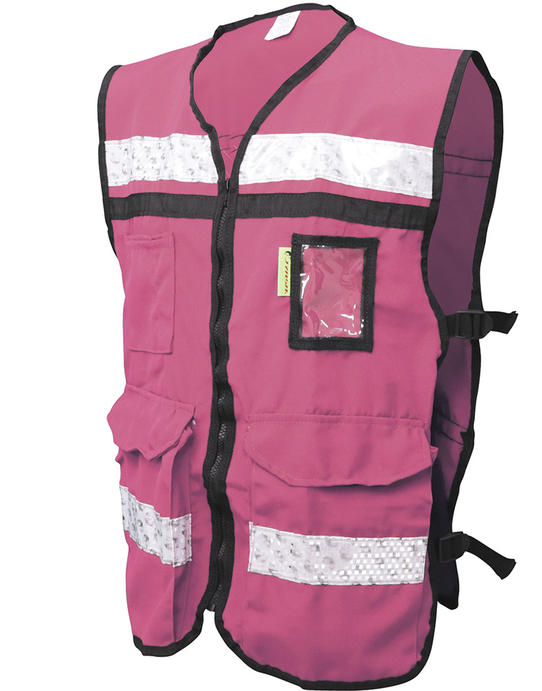 Chaleco Rescatista Ligero Rosa Mediano JYRSA SR-2040ROCRMD
