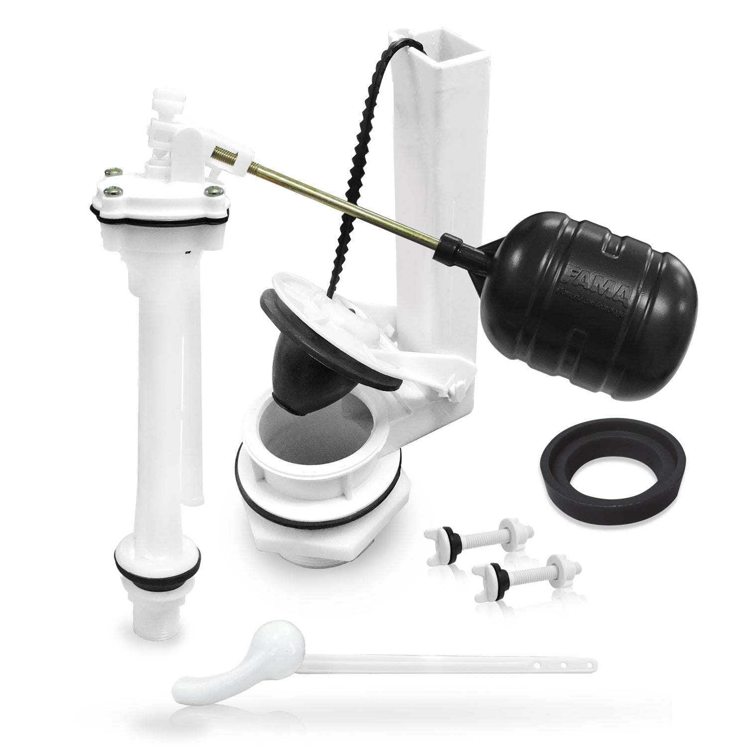 Herraje Para Sanitario Palanca Blanca Con Esponjoso 8