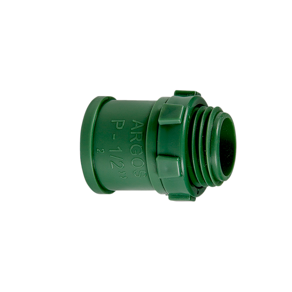 Conector de pvc conduit verde ligero 2