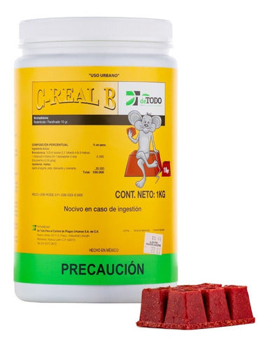 Raticida parafinado bote 1 Kg. C-REAL-B