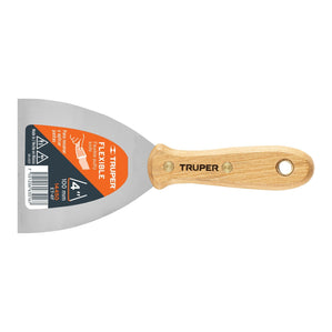 Espátula flexible mango de madera 4" Truper ET-4F 14450