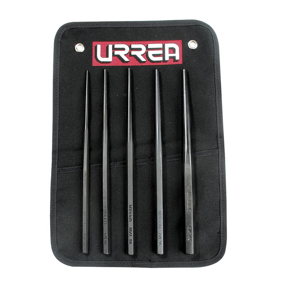 Juego Punzones Guias Botadores Largos 5 Pzas URREA 99B