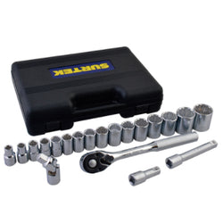 Juego de 20 Dados Metricos y Accesorios Ent 1/2" SURTEK (F5800BM)
