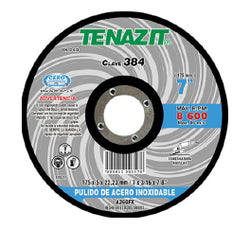 DISCO DESBASTE DE ACERO INOXIDABLE 7" X 3/16" X 7/8" TIPO 27 A36GFX TENAZIT (384)