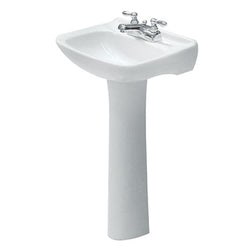 LAVABO CON PEDESTAL ECONOMICO MEDIANO BLANCO