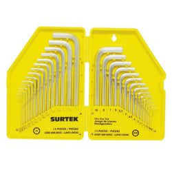 Llaves Allen Juego 30 Pzas Tipo  L  Combinadas En Estuche  SURTEK (ALLF30)