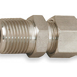 CONECTOR RECTO 3/8"  FLEER X 1/2" NPT  ACERO