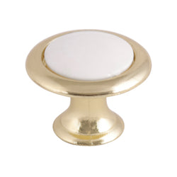 JALADERA BOTON PLASTICO BCO LATON BRILL HANDYHOME (4239)