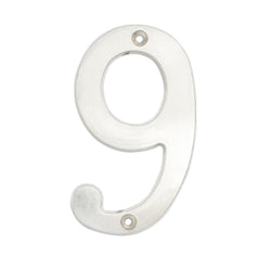 Numero Slim  9  Cromo Satin  De  4" LOCK (L6809CS)