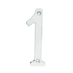 Numero Slim  1  Cromo Satin  De  4" LOCK (L6801CS)