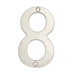 Numero Slim  8  Cromo Satin  De  4" LOCK (L6808CS)