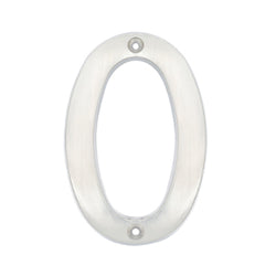 Numero Slim  0  Cromo Satin  De  4" LOCK (L6800CS)