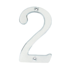 Numero Slim  2  Cromo Satin  De  4" LOCK (L6802CS)
