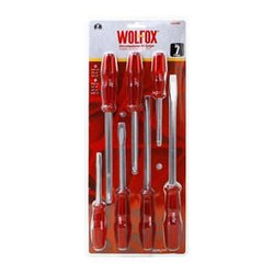 DESARMADORES JUEGO 7 PZAS DE GOLPE  WOLFOX  (WF2187)