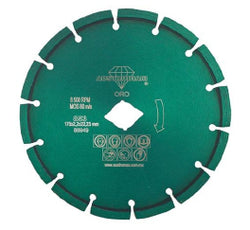 DISCO SEGMENTADO VERDE ORO  7" X 0.09" X 7/8"  AUSTRODIAM (853) USO EN SECO P/PIEDRAS