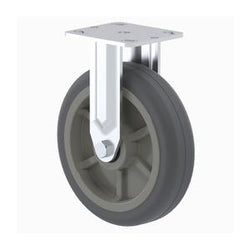 RUEDA FIJA CON BALERO PLACA SOLDADA 8" RODAMEX  (HIP-203PFS)