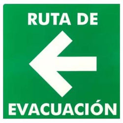 ANUNCIO ACRILICO 42148 RUTA DE EVACUACION IZQUIERDA