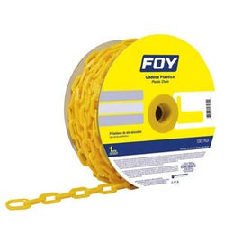 CADENA PLÁSTICA CALIBRE 6MM DE 25 M, AMARILLO  FOY  (143421) PVL