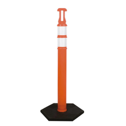 POSTE ANARANJADO CON 2 REFLEJANTES (CERILLO)