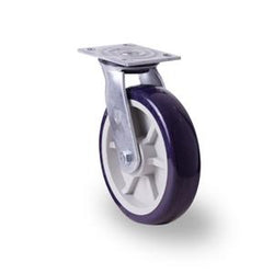 RUEDA GIRATORIA CON BALERO PLACA SOLDADA 8" RODAMEX  (HIP-203PGS)