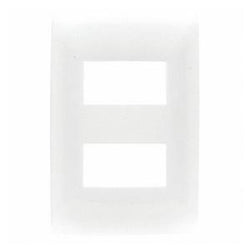 TAPA LEVITON  2 SALIDAS BLANCA PLA02-BLA
