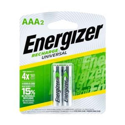 PILA ALCALINA RECARGABLE AAA  BLISTER  2 PZAS ENERGIZER  (NH12BP-2)