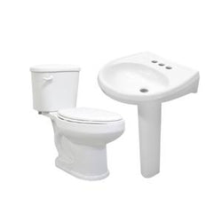 SANITARIO BLANCO CON LAVABO  ALARGADO