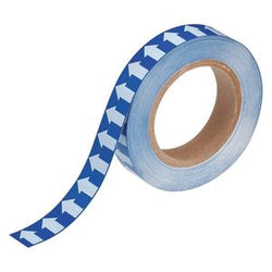 CINTA MARCAJE 1" FLECHAS BLANCO/AZUL BRADY (6M871)