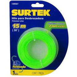 Nylon P/Desbrozadora Verde  2 Mm  X  15 Mts SURTEK (130261)