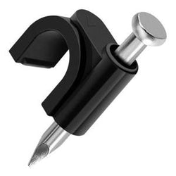 GRAPA P/CABLE COAXIAL (NEGRA) C/10 PZS