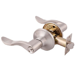 CERRADURA DE MANIJA RANURA-BOTON ONIX S/LLAVE LATON BRILLANTE (CAJA) DEXTER (5825)