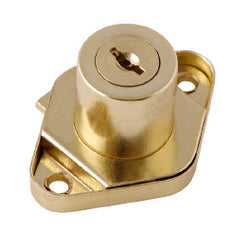 CERRADURA P/MUEBLE LLAVE/TECLAS BASE ACERO LATON BRILLANTE (CAJA) DEXTER (6343)