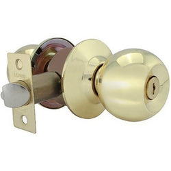 CERRADURA PERILLA BARZA CILINDRICA LLAVE-BOTON LATON BRILLANTE BP (BLISTER) DEXTER (6833)
