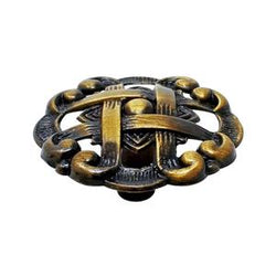 JALADERA BOTON 1-1/2 DIA C/T LATON ANTIGUO HANDYHOME (3887)