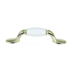 JALADERA ZAMAC Y PLAST BCO CC 3" LAT BRILLANTE C/TORN HANDYHOME (4237)