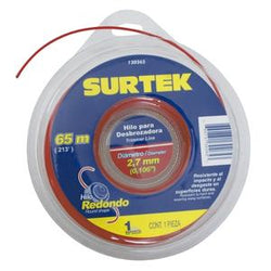 Nylon P/Desbrozadora Rojo En Blister Doble  2.7 Mm  X  65 Mts SURTEK (130265)