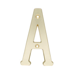 Letra A Laton Brillante Slim 4" LOCK (L701ALB)