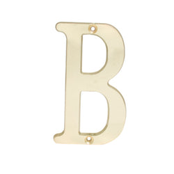 Letra B Laton Brillante Slim 4" LOCK (L701BLB)